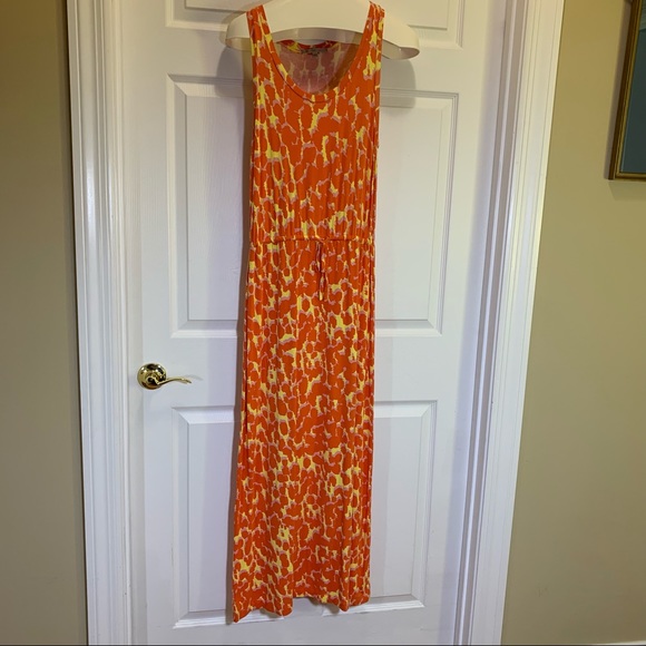 GAP Dresses & Skirts - Gap Lava Orange Sleeveless Maxi Dress SP
